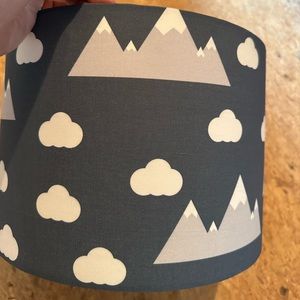 Mountain lampshade for baby nursery